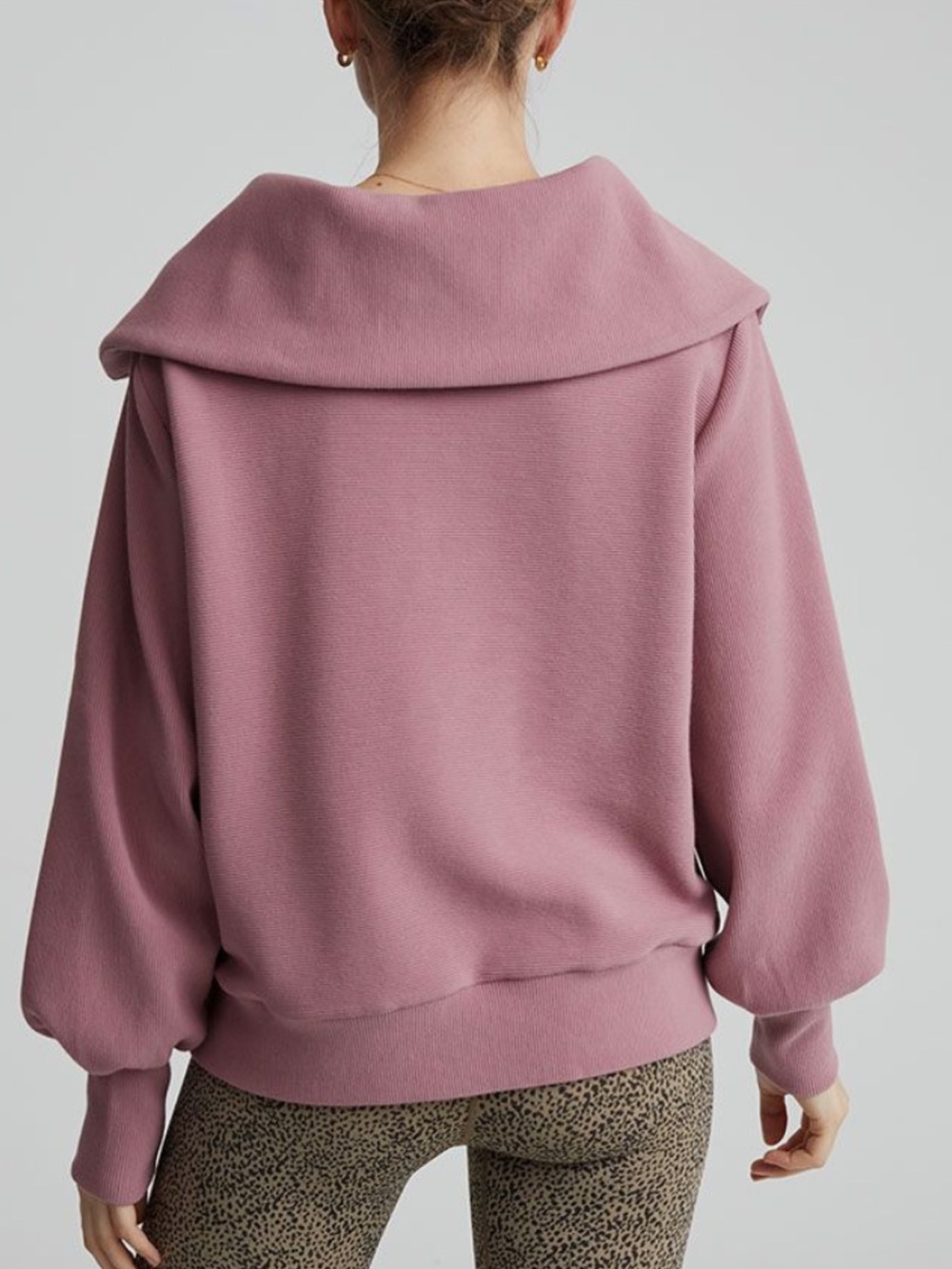 Varley Vine Half Zip Sweater Rose Pink - Sz Small - Picture 3 of 3